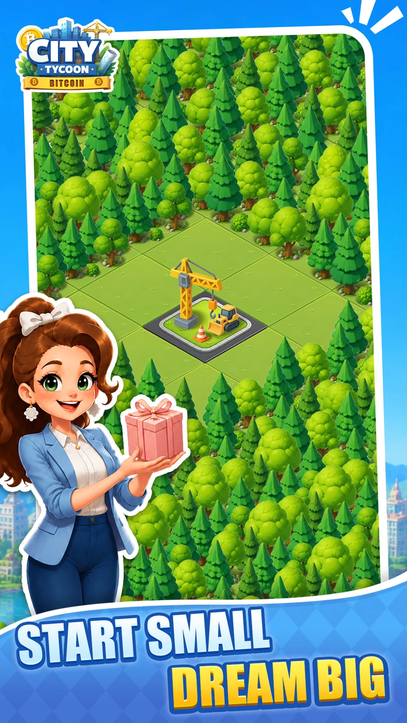 A first building on a small plot surrounded by forest